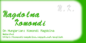 magdolna komondi business card